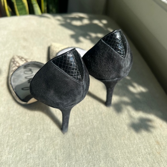Sam Elderman Women’s Heels Size 8.5 Suede And Snakeskin - Picture 3 of 9